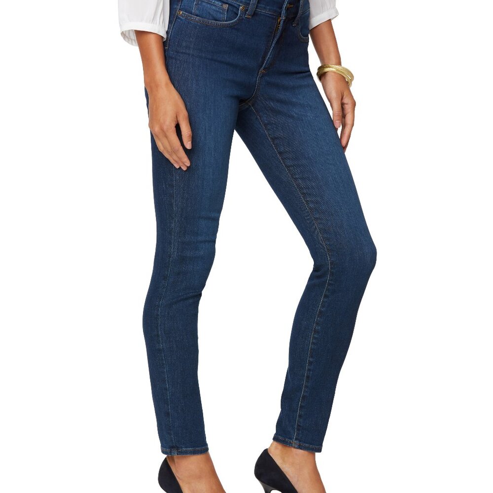 NYDJ Women's Skinny Jeans Medium Wash Dark Blue US 12 NWT MSSD8706